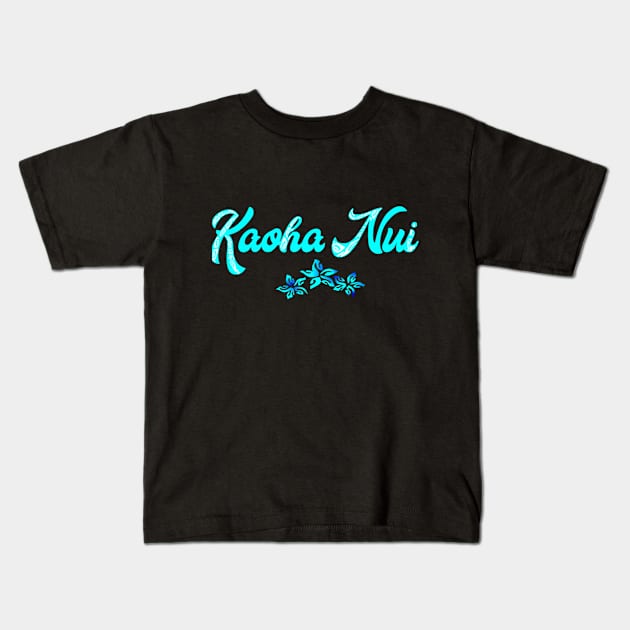 KAOHA NUI (Blue lagoon) Kids T-Shirt by Nesian TAHITI